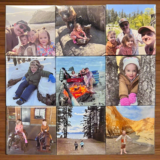 2"x2" Custom Photo Magnets - set of 9