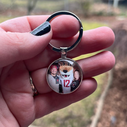 Custom Photo Glass Keychain