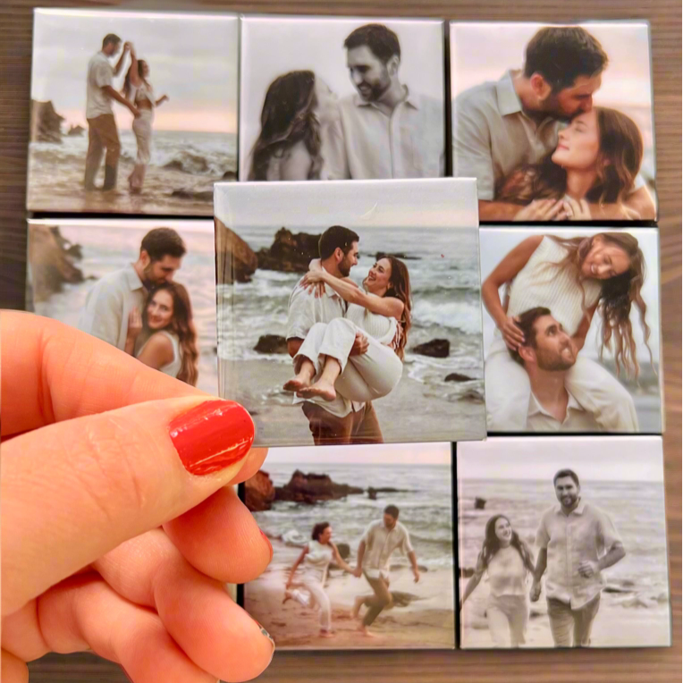 2"x2" Custom Photo Magnets - set of 9