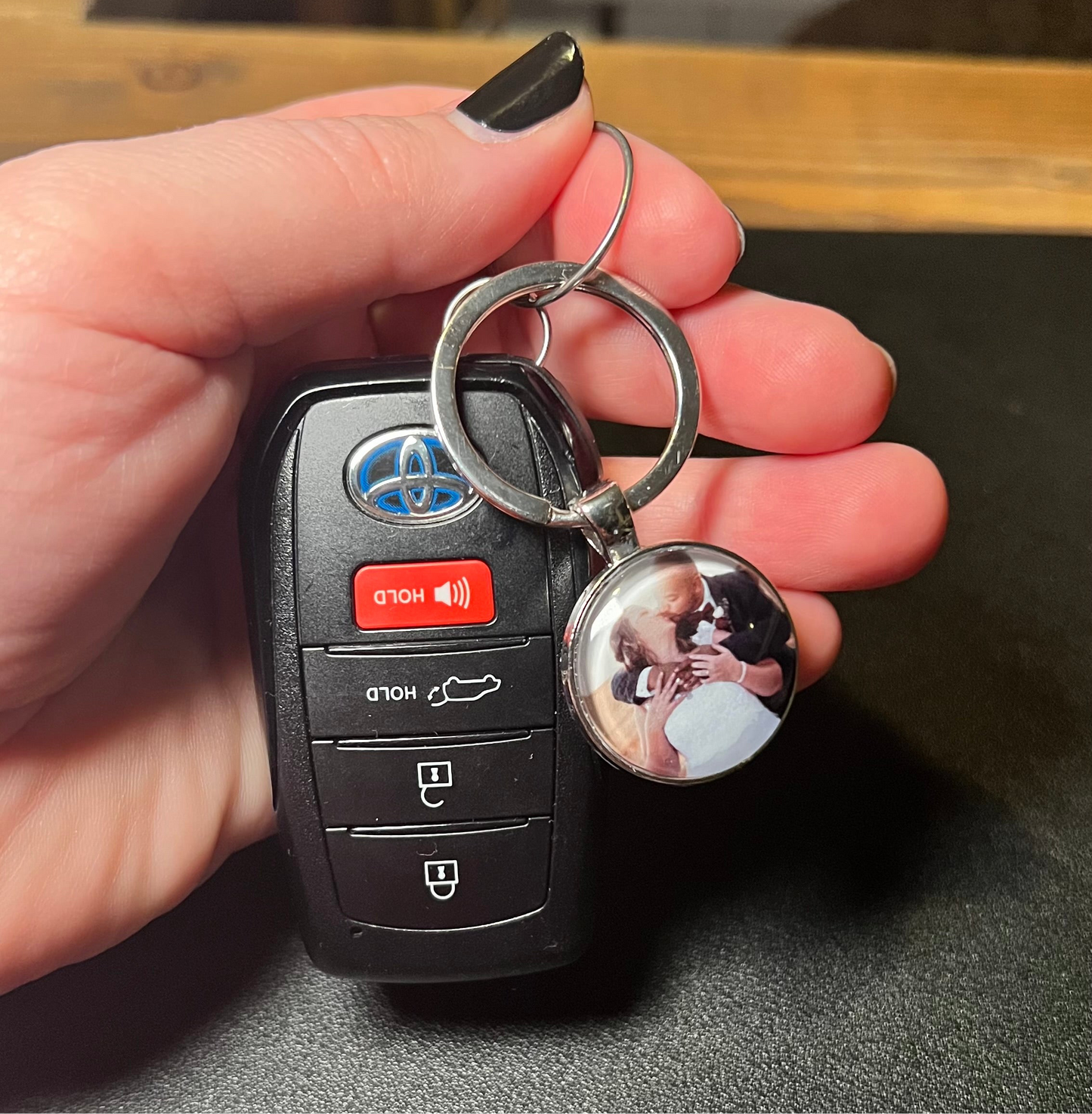 Custom Photo Glass Keychain