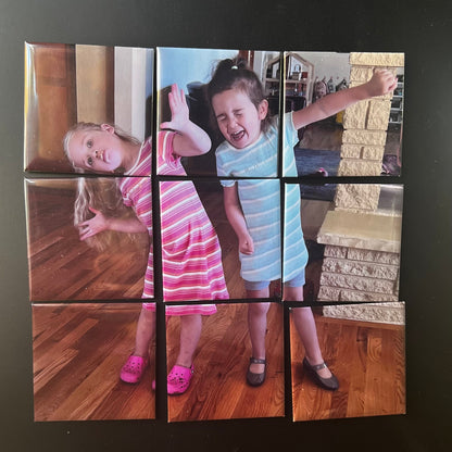 2"x2" 9 Piece Custom Photo Puzzle Magnet